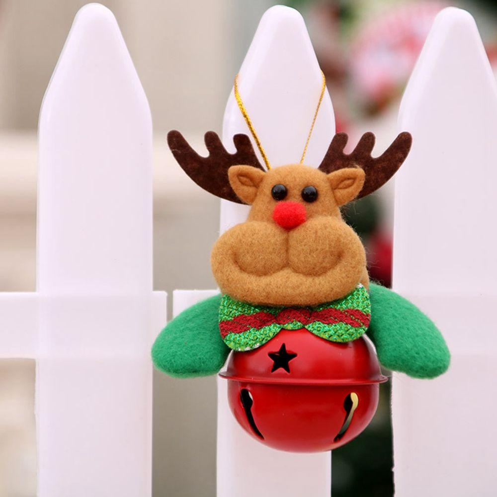 Kid Gift with Plush Doll Hanging Pendants Christmas Bells Xmas Tree Decor Christmas Ornaments