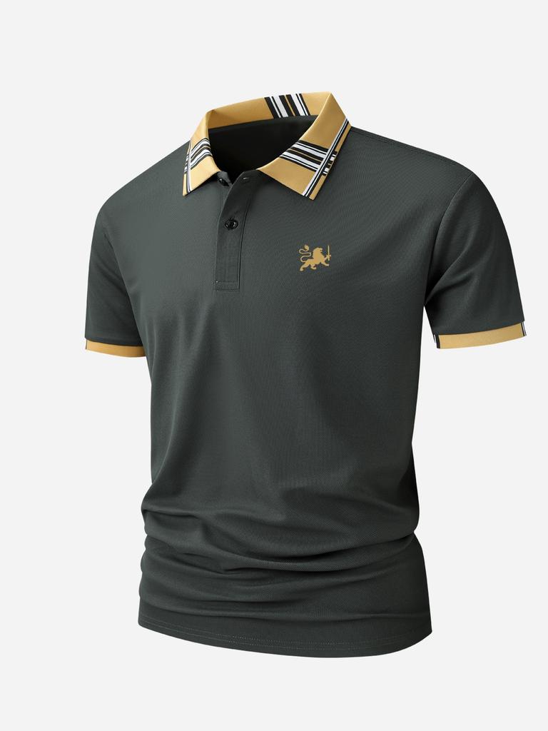 Herren Golf Poloshirt Schnelltrocknend Feuchtigkeitsableitend Lässiges Arbeits-T-Shirt mit kurzen Ärmeln