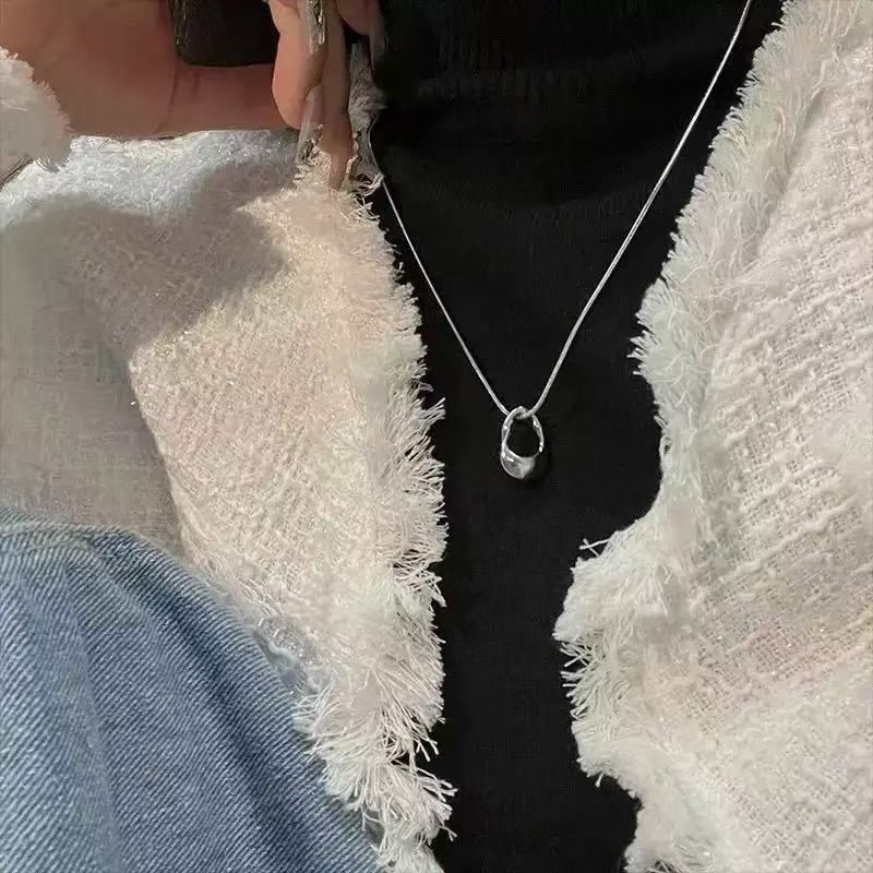 Tide Stacked Butterfly Necklace Female Niche Design Sense Versatile Personality Internet Celebrity Hip Hop Collarbone Chain Neck Chain