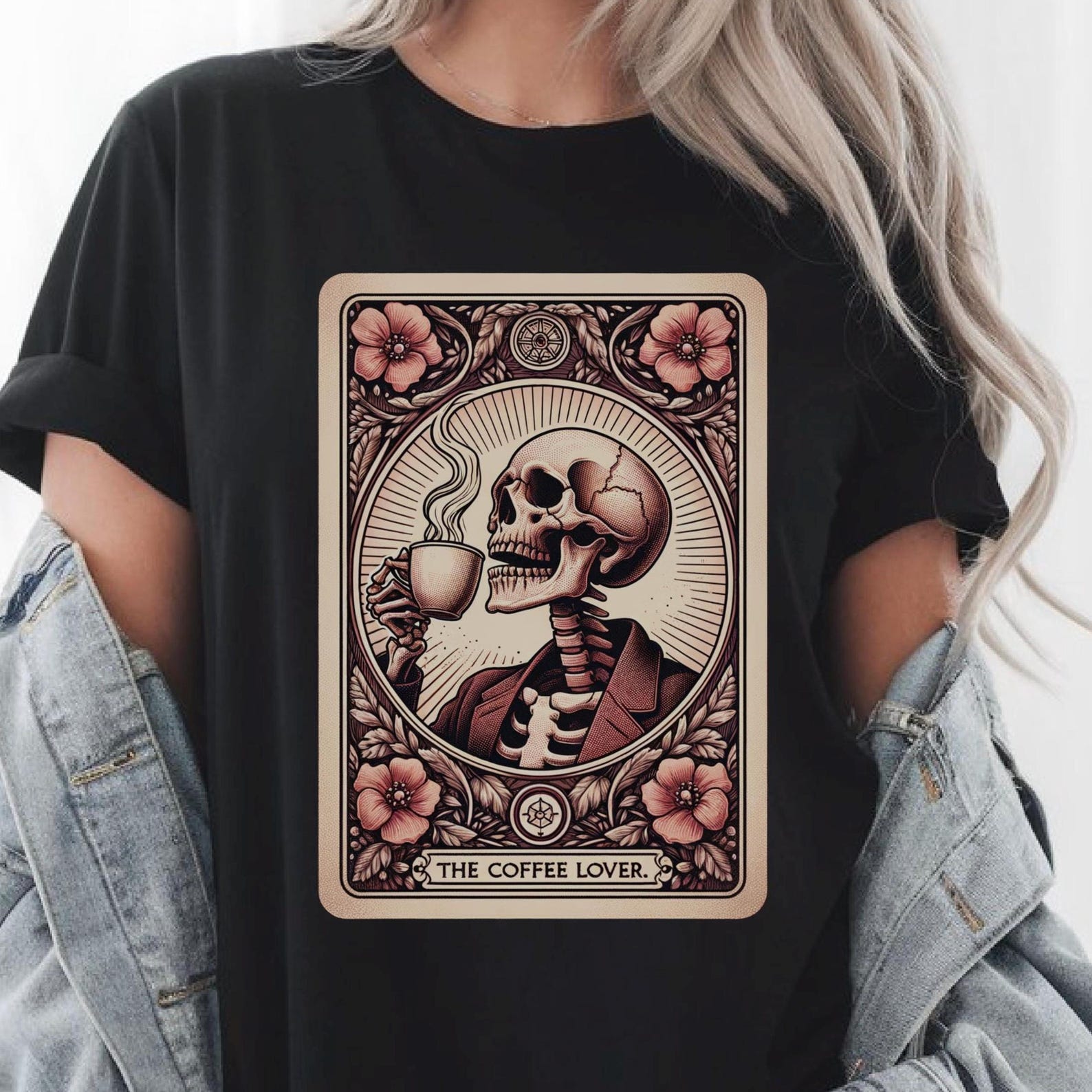 Coffee Tarot Card T-Shirt: Unisex Coffee Lover Gift 4XL