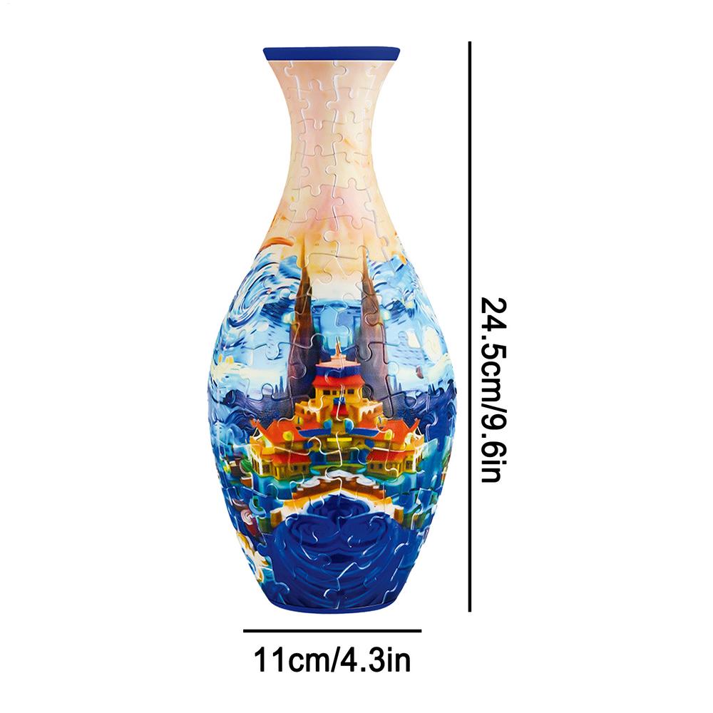 Puzzle Vase For Adults Unique Flower Vase Jigsaw Puzzle Planter Flower Vase Puzzle Made By 160 Curved Puzzle For House Warming