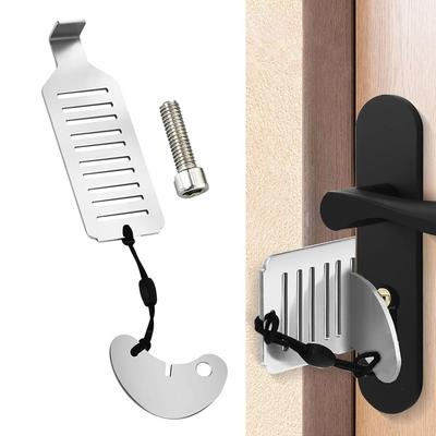 For Home For Travel Portable Door Lock Privacy Door Lock Easy Installation Lightweight Secure For Temporary Accommodations