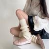 Wool Knit Leg Warmers Winter Autumn Japanese JK Style Slouchy Socks for Girls Solid Color Calf Socks Thermal Layering Essential
