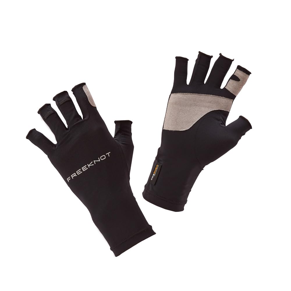 Free Knot Stretch Tough Gloves, 5-Piece Cut, Black, Y4197-F-90