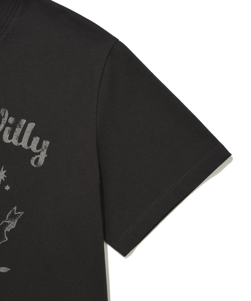 WACKY WILLY Women'S Big Lily Vintage Short Sleeve T-Shirt Charcoal