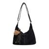 Simple Solid Color Foreign Style 2025 Autumn New Casual Fashionable Large Capacity Temperament Commuter Crossbody Shoulder Dumpling Bag