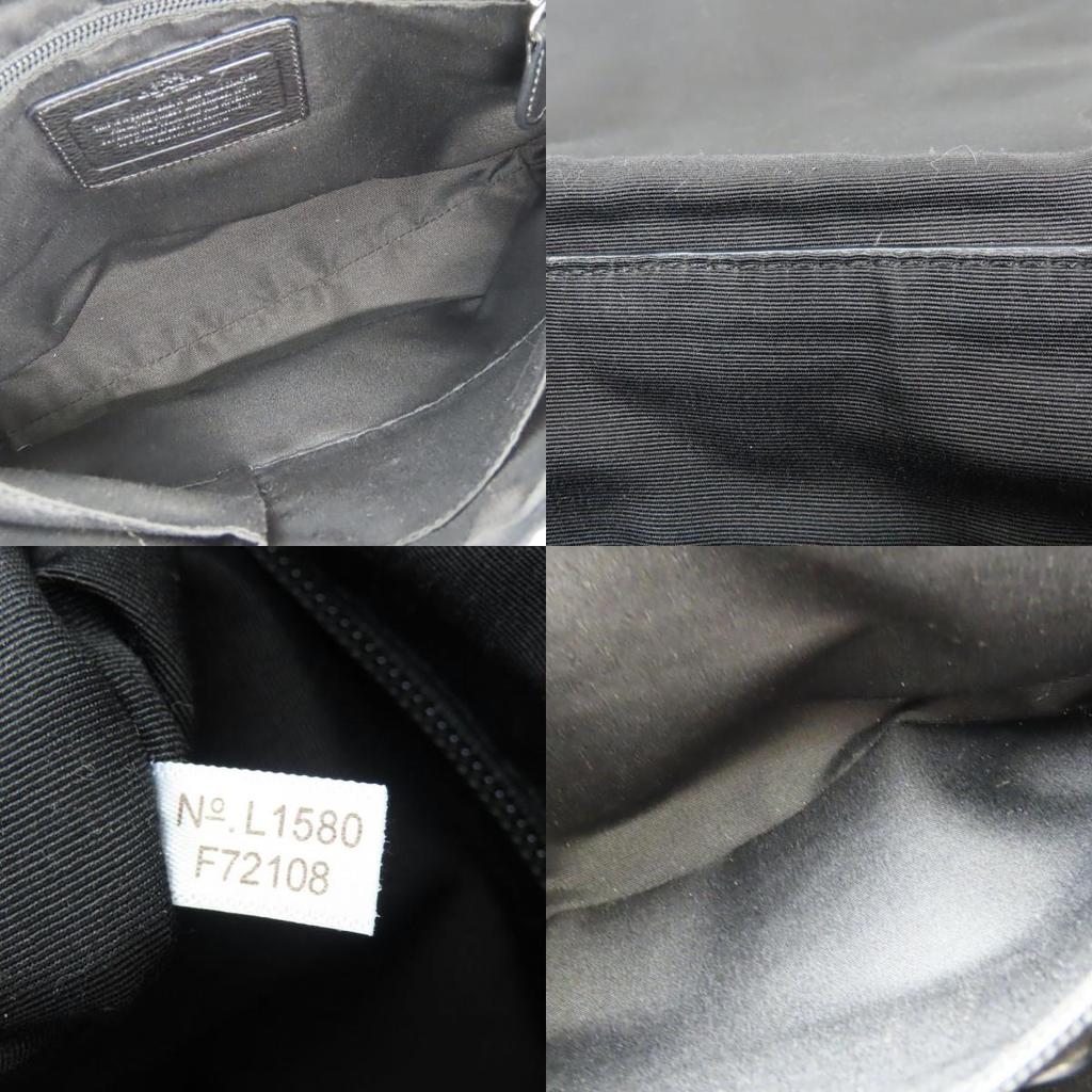 Used COACH Shoulder Bag Messenger F72108 leather black casual