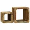 TV Units 2 Pcs Brown 36 X 30 X 36 Cm Solid Mango Wood