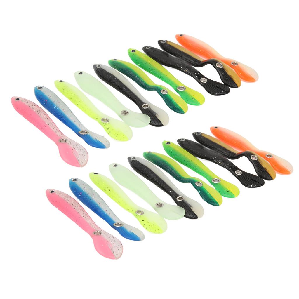 20pcs Soft Fishing Lure Simulation High Toughness Artificial Loach Lure Set for Outdoor Fishing