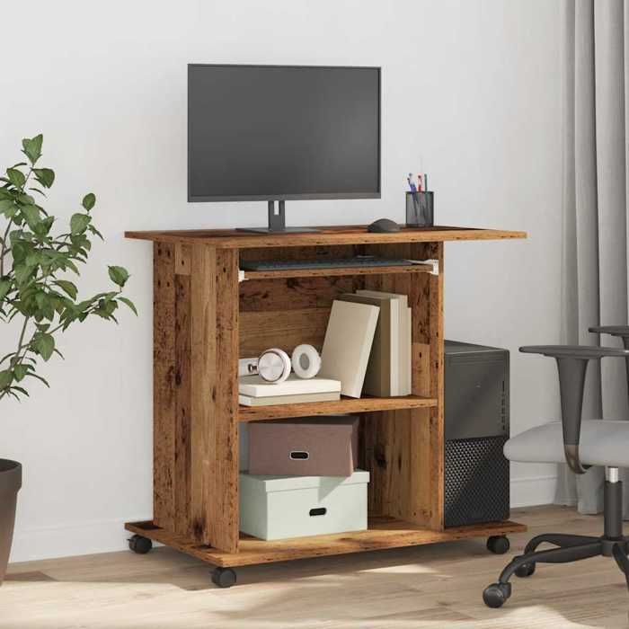VidaXL Computer Desk Old Wood 80x50x75 Cm Engineered Wood, Desk, Work Desk, Office Table, Desk 856052