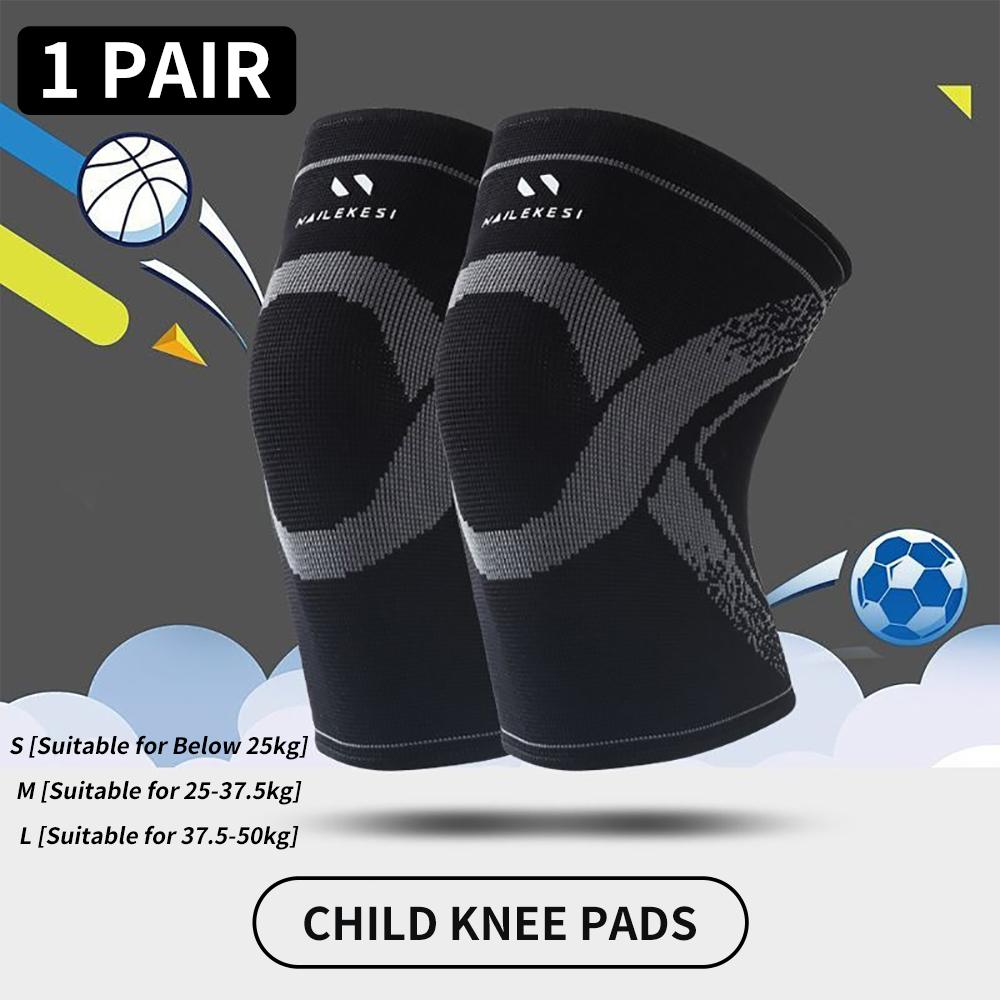 1Pair Knee Support Knee Brace Knee Protector Pads for Children Kids Boy Girl Outdoor Sport Basketball Volleyball Running