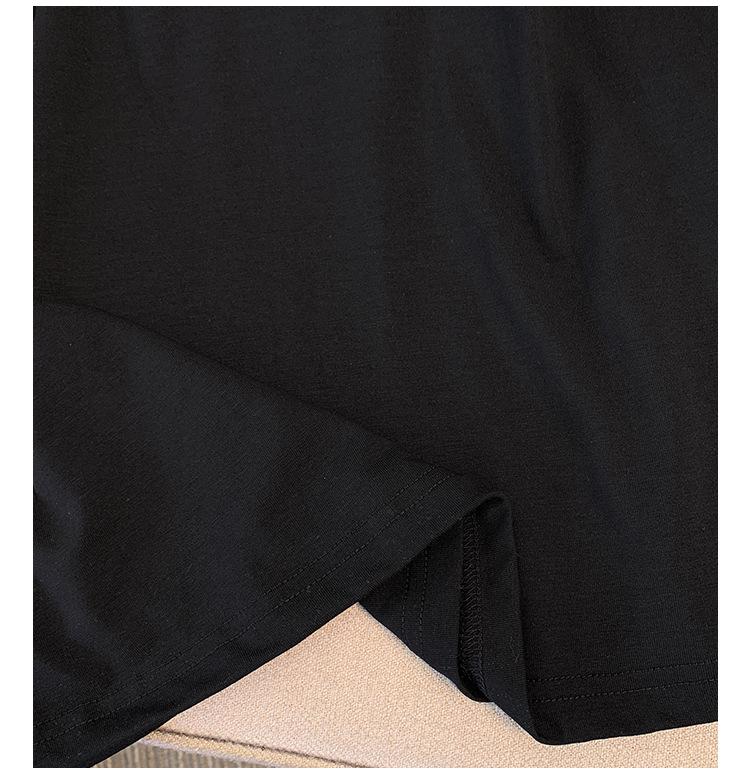 Deformation Strategy Plus Size Women's Loose Solid Color Slimming T-shirt - Short Sleeve Spring/Summer Top