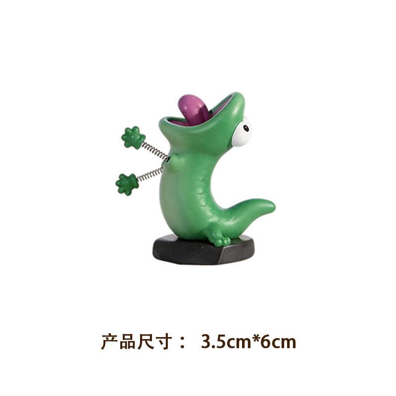 Lustige Cartoon-Grüne-Eidechsen-Figur Kreatives Schreibtischornament Büro Heimdekoration Partygeschenk Blind Box Geschenk Für Kinder