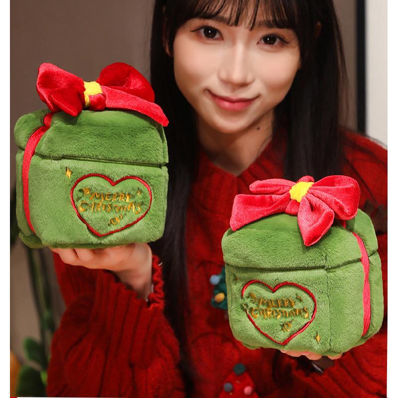 Christmas Gift Box Santa Claus Deer Plush Toy Doll With Pp Cotton Filling For Holiday Decor And Gift Giving