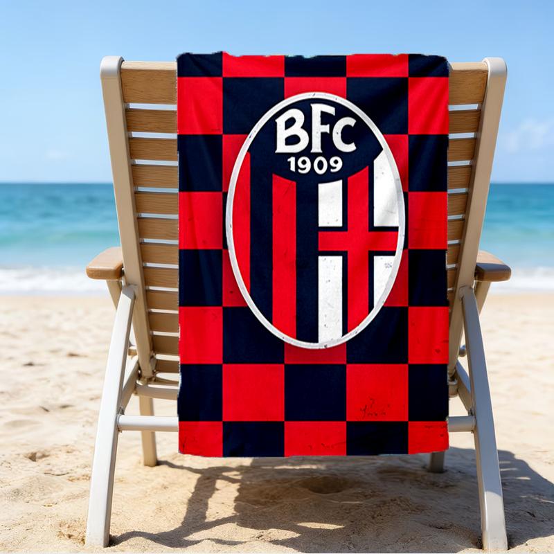 Football Bologna Beach Towel - Soft, Absorbent Microfiber, Lightweight, Ideal for The Beach, Parties, Travel, Camping Fan Gifts
