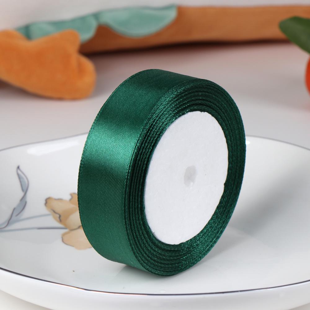 2.5cm Polyester Satin Ribbon for Cake Decoration, DIY Handmade Gift Box, and Gift Packaging.