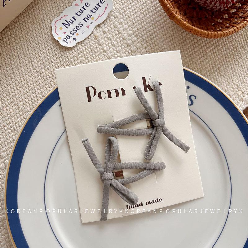 Korean Style Autumn/Winter Fabric Bow Hair Clip for Girls