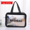 Large Capacity Transparent PU Travel Makeup Bag – Customizable Logo