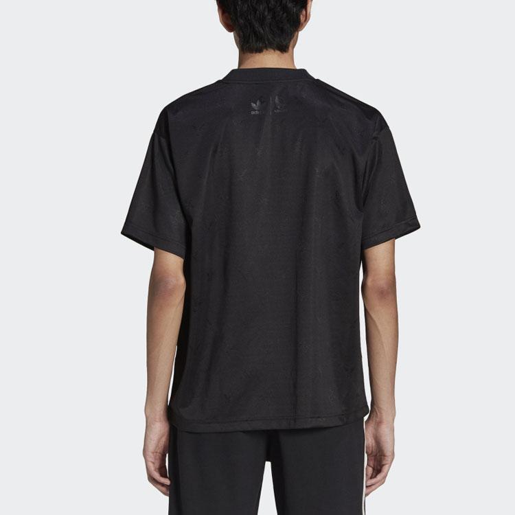 Adidas Originals Clover X Ninja Co-Branded Letter Print Sports Crew Neck T-Shirt Men Tops Black GP2316