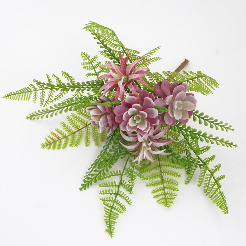 Plant Flower Succulent Cluster With Handcrafted Elements For Decor Indoor