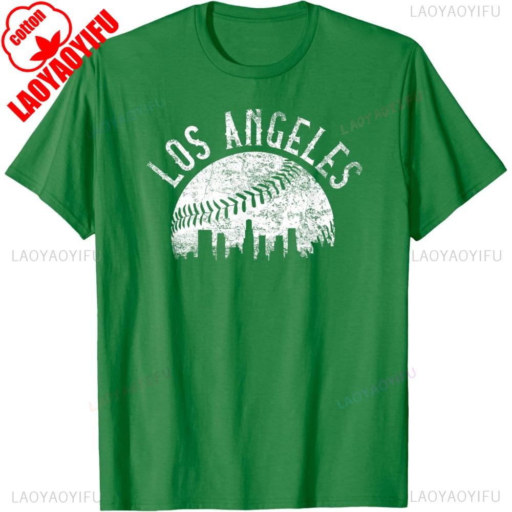 Los Angeles Baseball Creative Design TShirt LA Pride Fashion Classic Printed Tshirt Men Women Summer Casual Cotton Short Sleeve