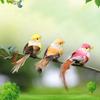 12pcs Artificial Foam Bird Ornaments Decorative Feathered Birds for Xmas Tree Festival Decor 6 Colors