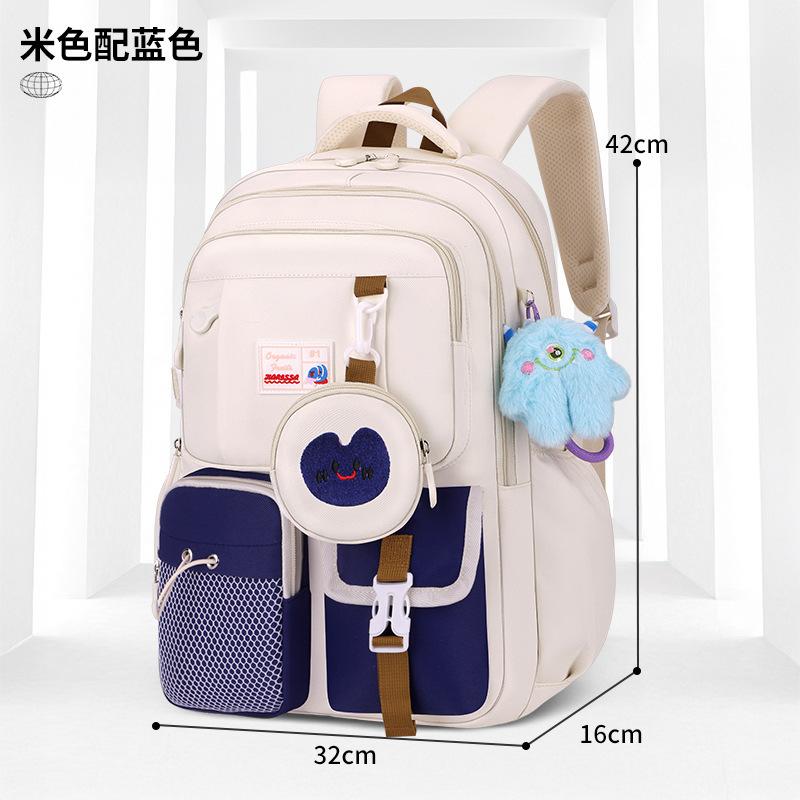 Korean Fashion Teen School Bags Middle School Students Rucksack Girls Cute Backpacks Large-Capacity Multiple Pockets Book Bag