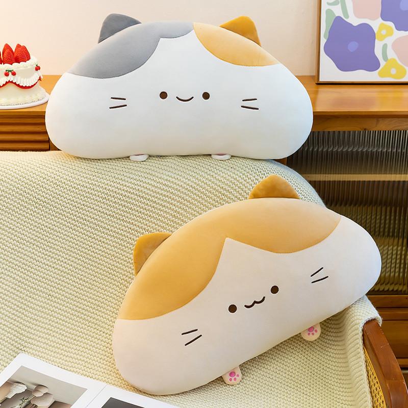 Threecolor Cat Plush Pillow With Soft Pp Cotton Filling For Girls And Boys