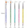5/20Pcs Nail art Pinsel Design Spitze Malerei Zeichnung Carving Punktierung Stift FlatFan Liner Acryl Gel UV Polnischen maniküre Werkzeuge