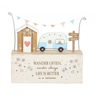 Wandere oft Holz Wohnwagen Ornament