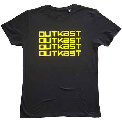 Outkast Logo Herhaling T-shirt Zwart Nieuw Unisex T-shirt