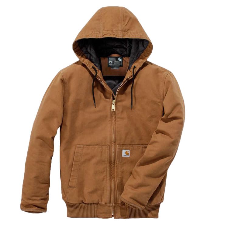 Carhartt Active Loose Duck J130 Brown Men's Jacket, Classic, Popular, Fit, Wash, Outerwear, [104050], XL, [Used]