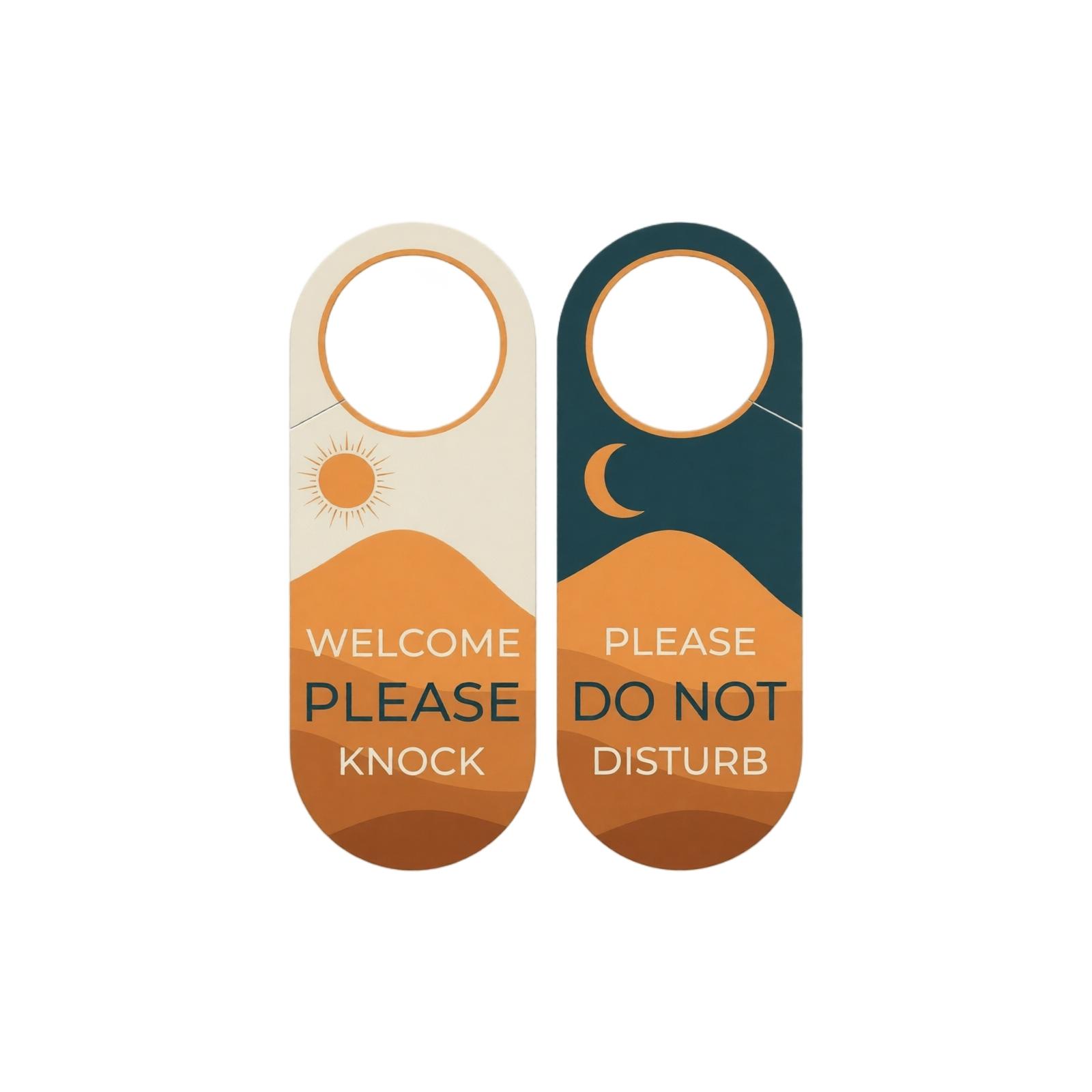 

Double Sided Door Hanger Sign Please Do Not Disturb and Welcome Please Knock Hanging Door Handle Signs for Home Hotel Office Use One Size