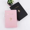Lover Couple Passport Cover Holder Luggage Tag Hot Stamping Airplane for Women Men Travel Fashion Weddings Gift