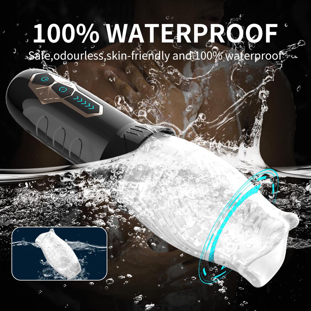 Automatic Rotating Vibrating Male Masturbator Penis Massage Vibrator Real Oral Sex Delay Trainer Masturbation Toys For Men 18+