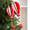 Foam Christmas Pendants Red&White Flannel Tree Ornaments New Christmas Hot Air Balloon  Xmas