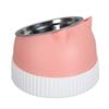 Raised Cat Bowl 15 Degrees  Tilted Anti Slip Plastic Slower Feeder Cat Food Dual Bowls for Cats and Puppy