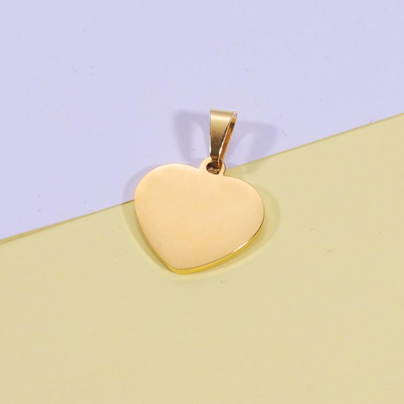 Stainless Steel Heart Pendant Charm for DIY Jewelry – 15x15mm