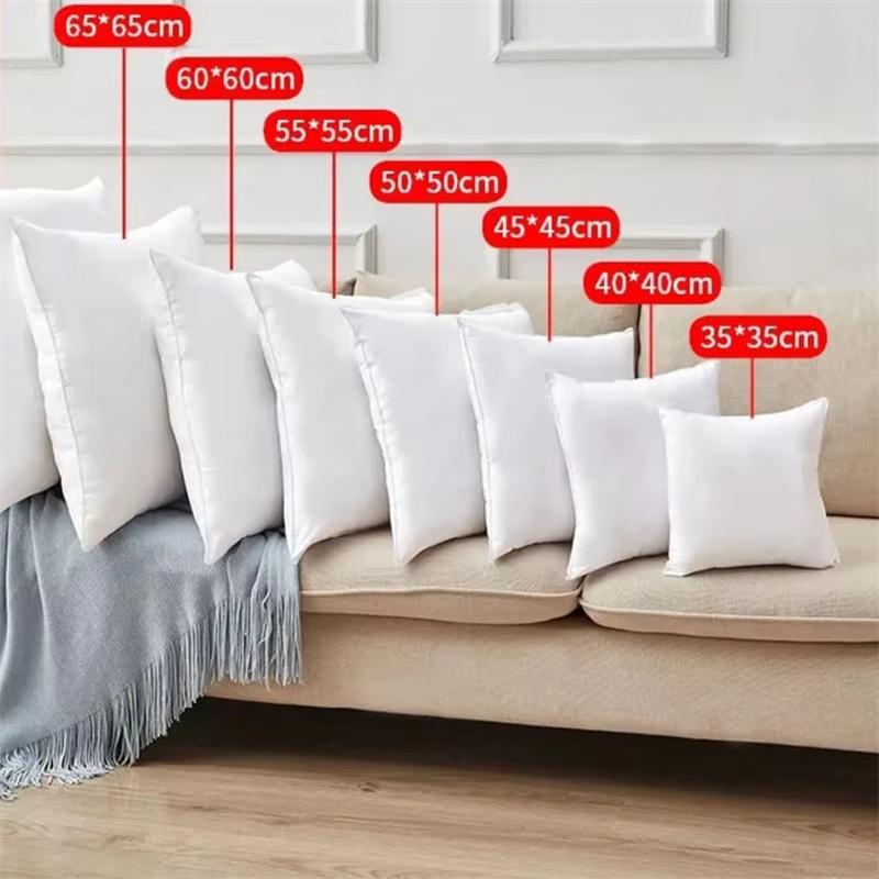 White Multiple Size Breathable Square Cushion Core High Resilience PP Cotton Pillow Core Sofa Backrest Cushion Core