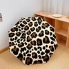 1PC Leopard Print Umbrella Portable Folding Umbrella Iron Frame Hole Bone Structure Outdoor Home Umbrella A7