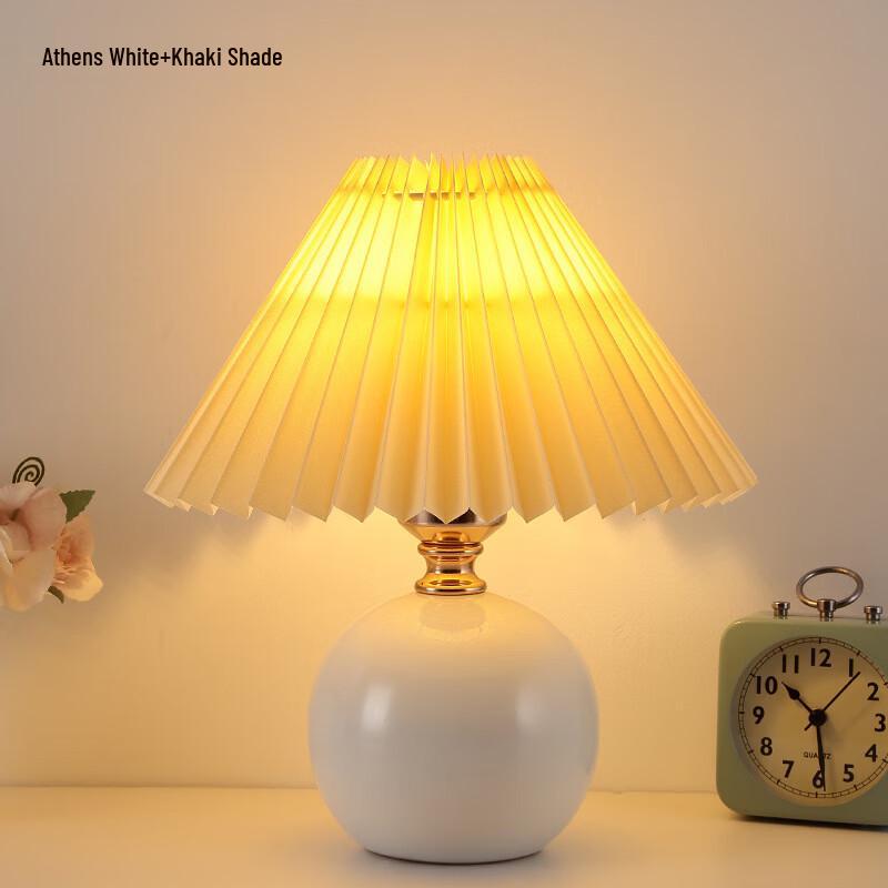 NuFeng Ceramic Pleated Bedside Lamp