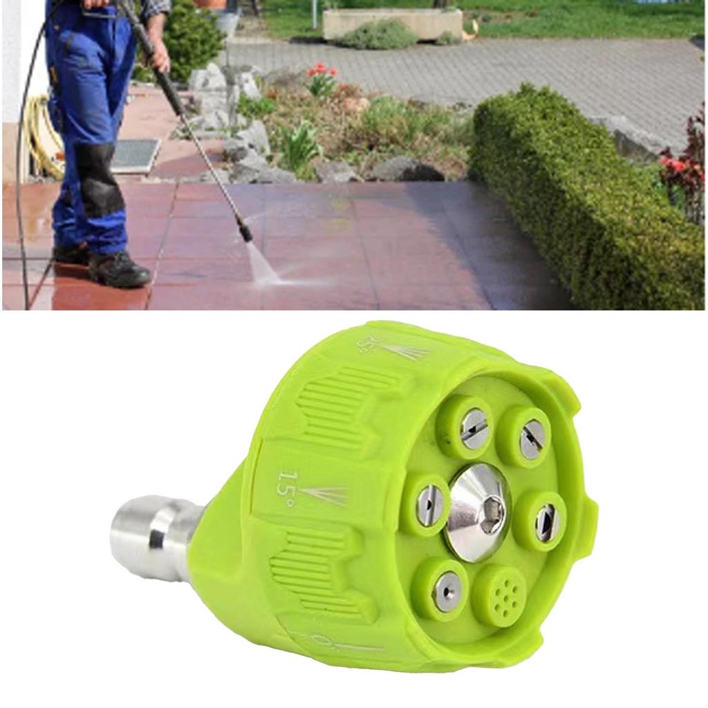 6 in 1 Hochdruckreinigerdüse 3000psi Verstellbare Hochdruckreiniger Sprühdüse mit 1 4 Zoll