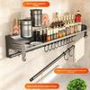 Modern Steel Kitchen Wall Organizer With Knife Slots And Hooks For Home Storage