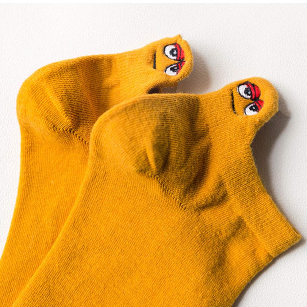 Sekuzy Sesame Street Ankle Crew Fashionable and Antibacterial and Sizes Set of 8 Socks, Socks, Cute, Stay-Staying, Unisex, Odor-Resistant, Thin,