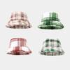 New Plaid Plush Bucket Hat Thickened Autumn and Winter Outdoor Warm Sun Hat Men's and Women's Leisure Basin Hat