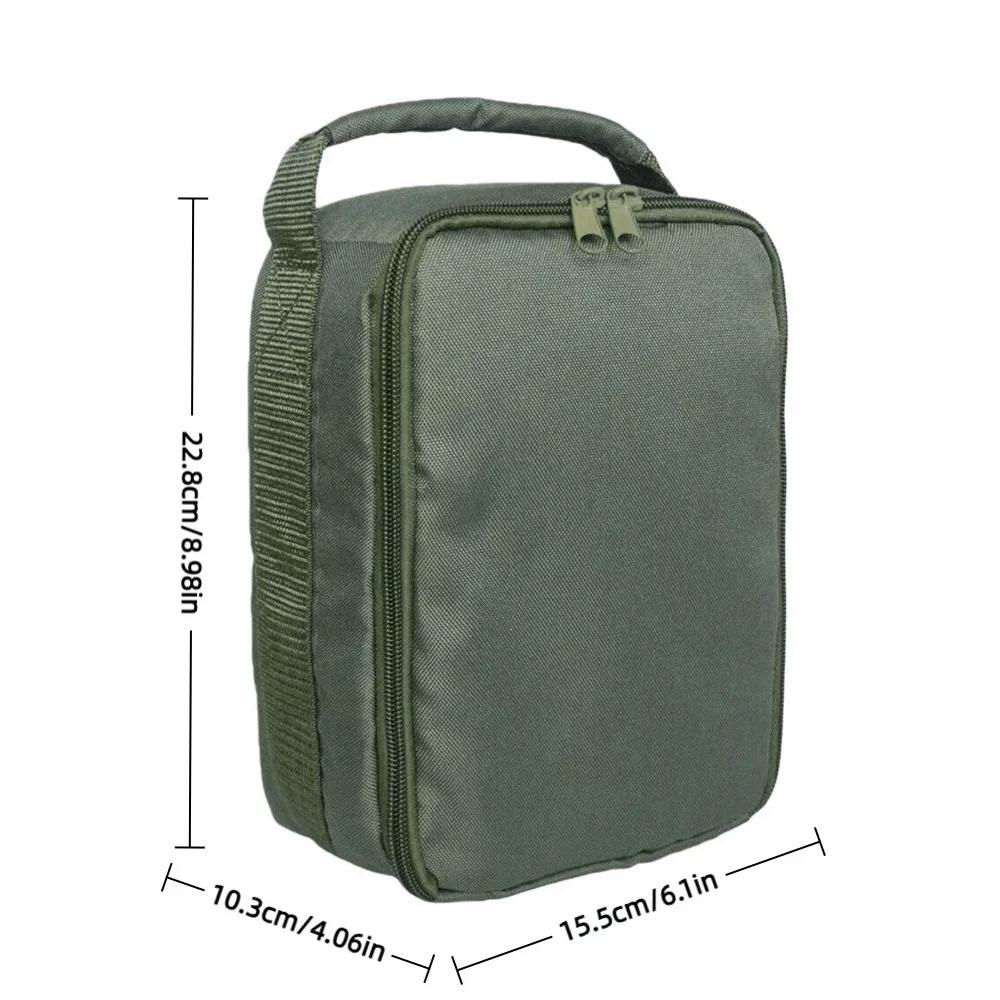 3-in-1 Fishing Tackle Bag Portable Waterproof Fishing Reel Storage Bag 3 Adjustable Dividers Oxford Cloth