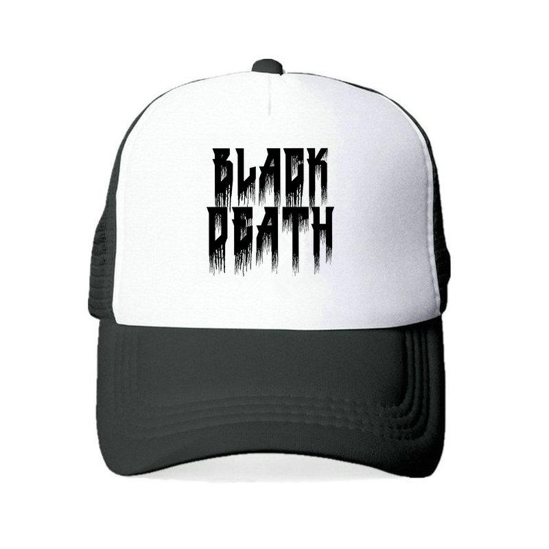 Der schwarze Tod-Sommerhut, mittelalterliches Leben, Überleben, Spiel, Hüte, Kappe, Unisex, gefallener Schädel, Trucker-Kappe, grausame Krankheit, Baseballkappe, YY462