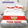 Set Copripiumino Trapuntato con Nome Personalizzato e Motivo VfB Stuttgart Decorazione per la Casa Regalo (1 * copripiumino + 2 * federe senza imbottitura)