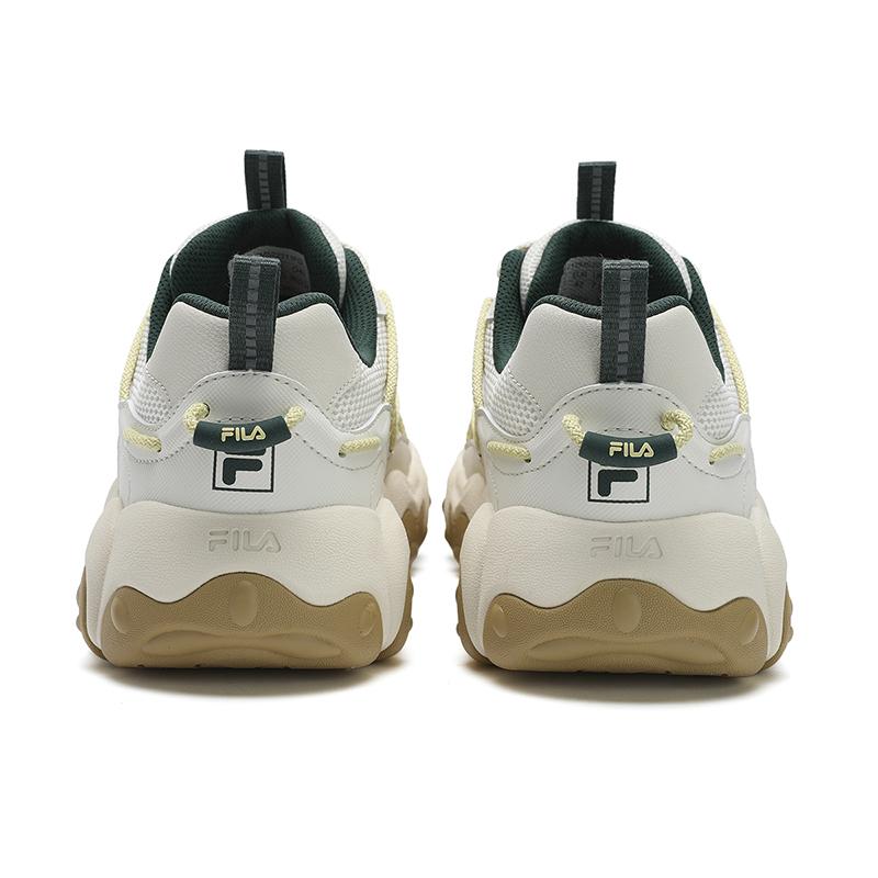 New FILA FLUID 6 Cat Paw Cushioning, Wear Resistant Low Top Chunky Sneakers Men's White Gray F12M522111FSL