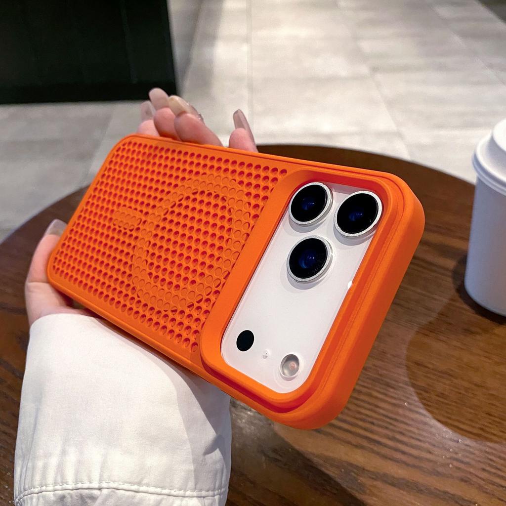 For Apple 17promax Magnetic Phone Case for IPhone 16 Breathable Heat Dissipation 14 Full Package Anti Drop 15 Protective Cover